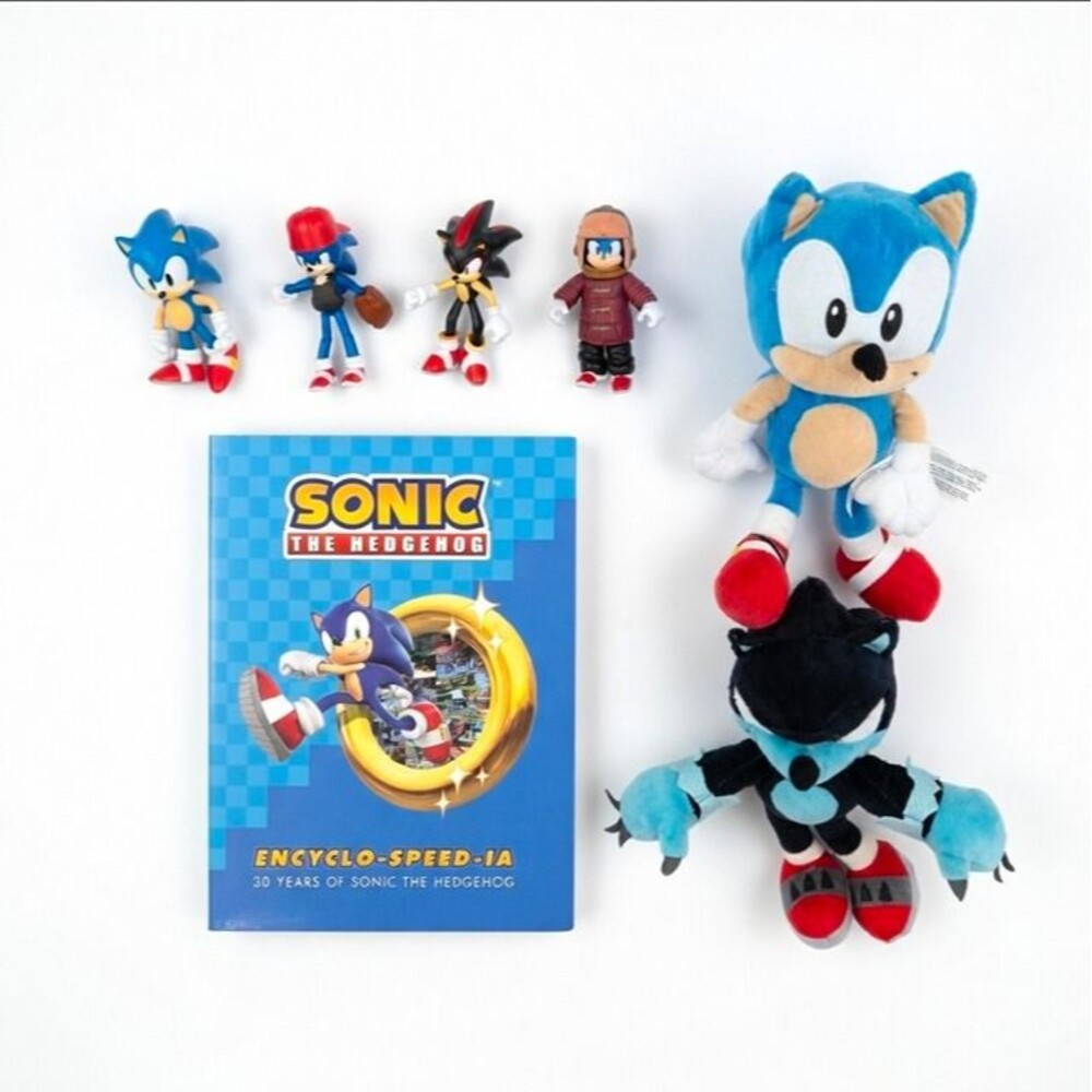 Sonic the Hedgehog 30 Years Book + 5 Figures + Large Sonic Plush + Black Variant